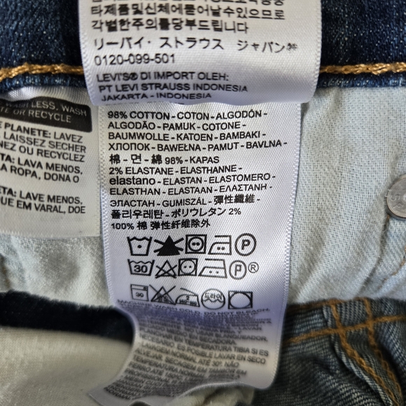 LEVI'S 513 CLASSIC JEANS MENS DARK BLUE DENIM STRAIGHT LEG ZIPPER FRONT SZ 36X32 - Picture 11 of 11